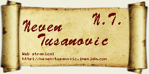 Neven Tušanović vizit kartica